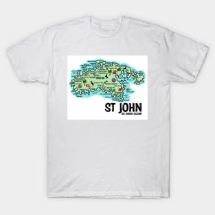 St John Map T-Shirt